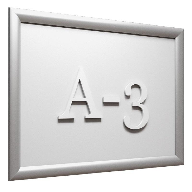 Рамка информационная Рамка А3 Attache, алюм. клик-профиль 25 мм, настенная
