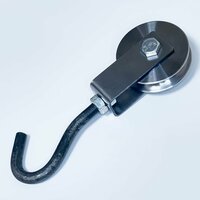 Блок монтажный ф80 с крюком армогиб для подъема грузов до 315 кг с подшипником и канавкой  ...