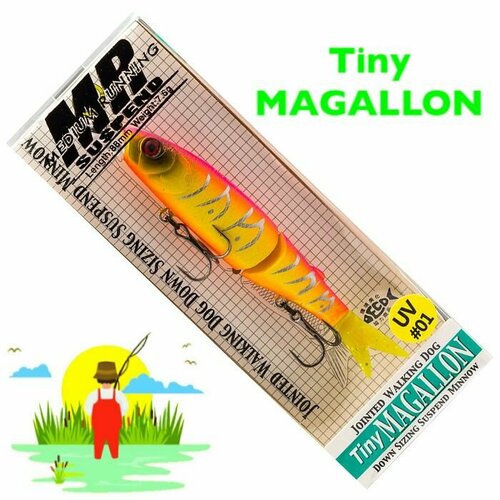 фото Воблер gс tiny magallon 88mr uv#01, 88 мм, 7.6 гр / суспендер / приманка для рыбалки на хищника grows culture