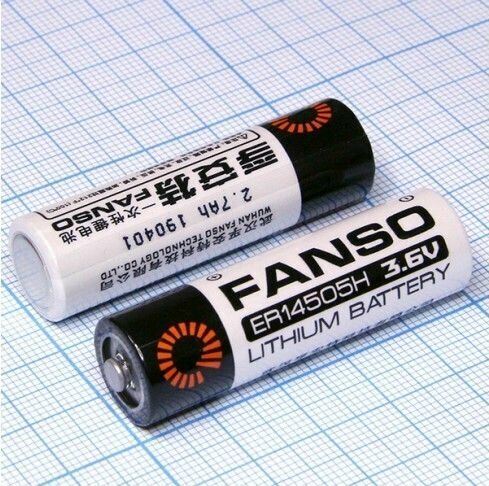 Батарейка Fanso ER14505 H/S Li-SOCl2 батарея типоразмера AA 3.6 В 2.6 Ач Траб: -55.85 °C