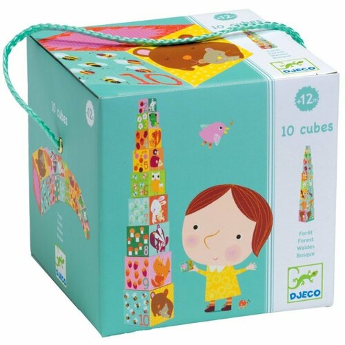 Djeco Djeco Blocks for infants Кубики-пирамида Лес 08507 игровой развивающий набор iq кубики слогочитай ка 12 кубиков