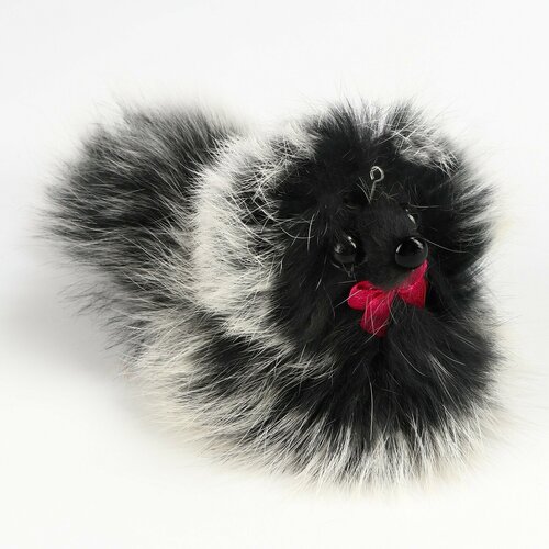 Мышь большая из натурального меха до 18 см серая 45600₽