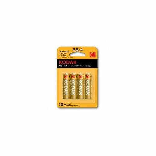 Батарейка Э/п Kodak ULTRA PREMIUM LR6/316 BL4, 4 шт. батарейка э п 1 2 sale lr6 316 bl1 crt10 отрывная лента 10 шт