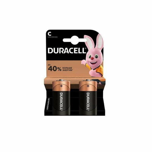 Элемент питания Duracell LR14/MN1400, 2 шт батарейка алкалиновая duracell lr14 mn1400 c 1 5v упаковка 2 шт lr14 mn1400 bl 2 duracell арт lr14 mn1400 bl 2