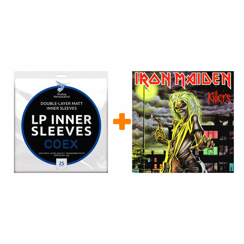 IRON MAIDEN Killers LP + Конверты внутренние COEX для грампластинок 12 25шт Набор nirvana nevermind lp конверты внутренние coex для грампластинок 12 25шт набор