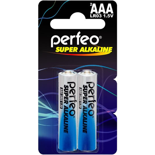 Батарейка AAA щелочная Perfeo LR03/2BL mini Super Alkaline 2 шт