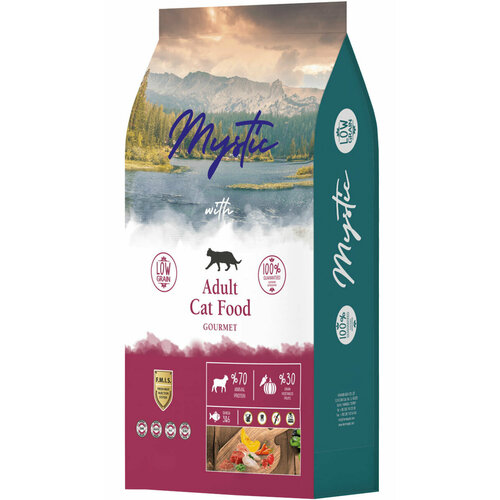 MYSTIC ADULT CAT GOURMET для взрослых кошек с курицей, ягненком и рыбой (1,5 кг)