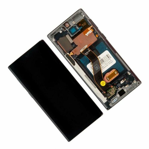 Дисплейный модуль в сборе с тачскрином и передней панелью (модуль) для Samsung Galaxy Note 10 (SM-N970F) Amoled, черный