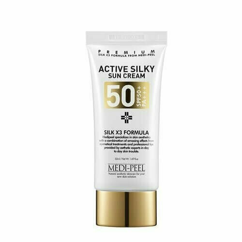 MEDI-PEEL Солнцезащитный крем с комплексом пептидов и шёлка MEDI-PEEL Active Silky Sun Cream SPF50+