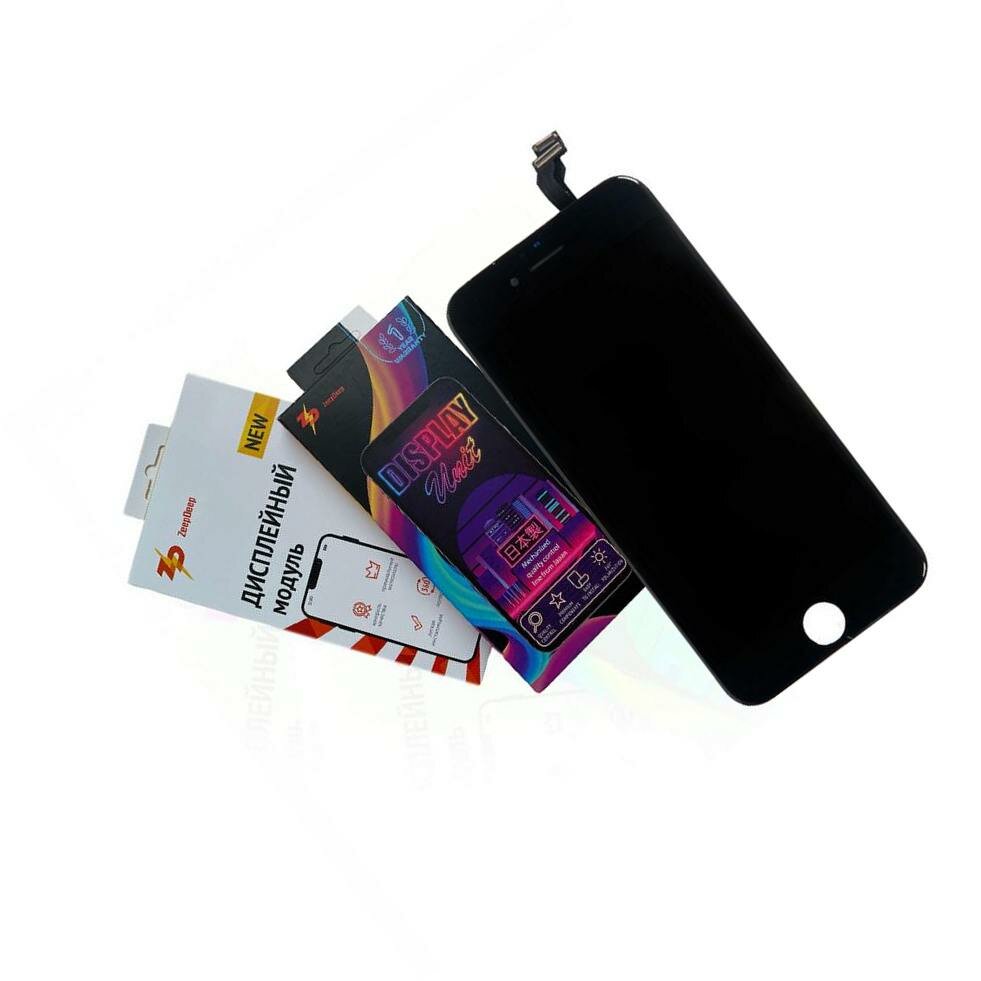 Дисплей (экран) для iPhone 6 в сборе с тачскрином и монтажной рамкой ZeepDeep PREMIUM черный iPhone 6