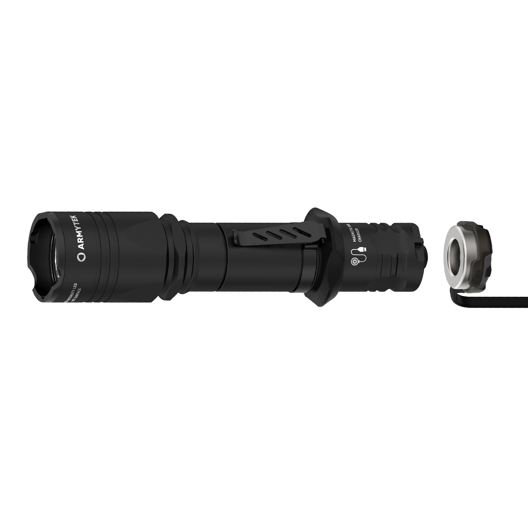 Ручной фонарь ARMYTEK Dobermann Pro Magnet USB, черный / белый [f07501c] - фото №4