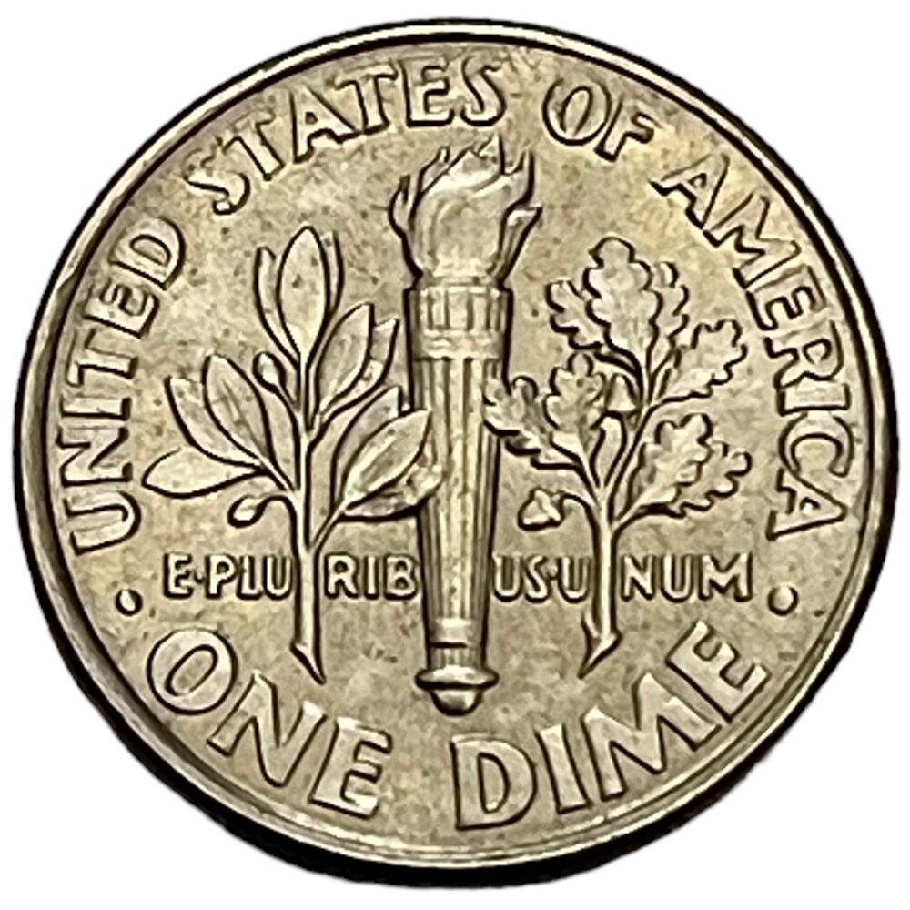 США 10 центов (1 дайм) 2000 г. (Dime, Рузвельт) (P)