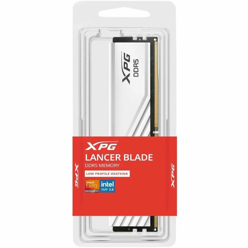 Модуль памяти ADATA 16GB DDR5 5600 DIMM XPG Lancer Blade AX5U5600C4616G-SLABWH 1.1V, CL46-45-45, On-Die ECC, Power Management IC, white