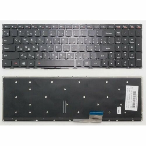 Lenovo Клавиатура Lenovo Y50-70, 25213789, V-136520RS1-US черная без рамки