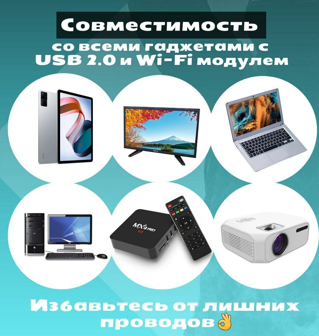 WiFi USB адаптер 5g с антенной высокоскоростной двудиапазонный Не требует установочный диск