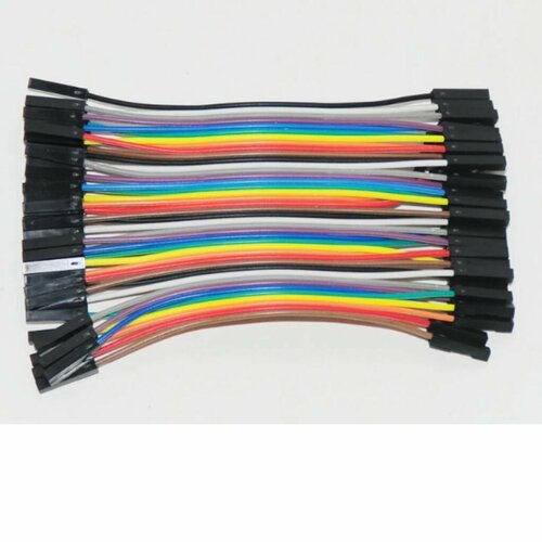 1 Pin Male-Male Jumper Wire 100mm 40pcs pack , Набор проводов соединительных M-M 40 шт, 4*10 цветов 200pcs male pins 2 54mm pitch dupont male terminal connector for dupont jumper wire cable