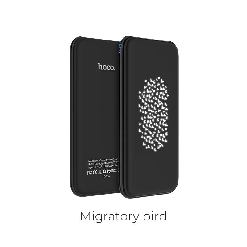 J10 Glowing pattern мобильный аккумулятор 10000 mAh со светящимся рисунком — фото 2
