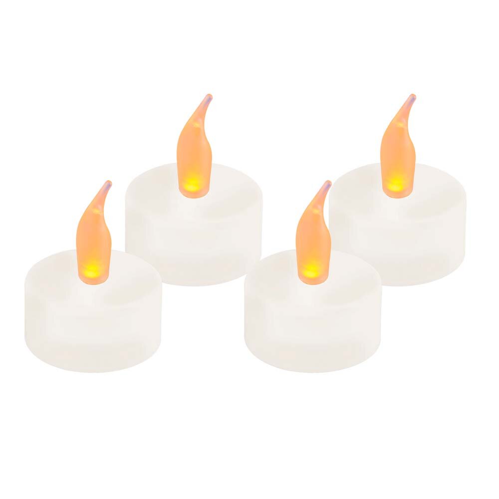 фото Набор светодиодных свечей Uniel ULD-F070 WARM WHITE TEACANDLE SET4, 4 штуки, 1 светодиод, свет теплый белый
