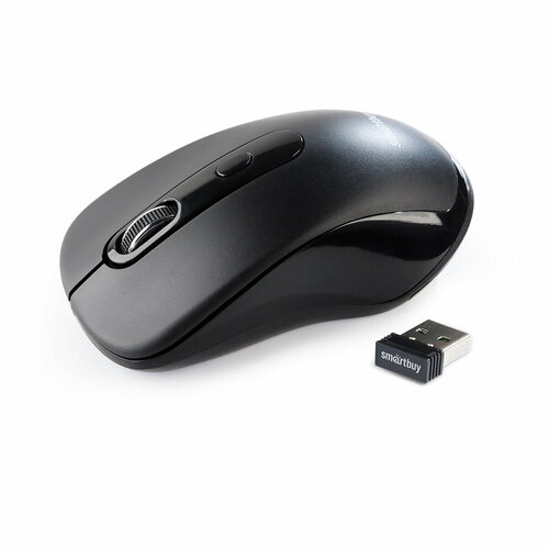 Мышь беспроводная Smartbuy 282AG бесшумная работа кнопок черный 3btnRoll 71600₽