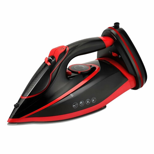 Беспроводной утюг беспроводной паровой утюг 2600Вт функция самоочистки вертикальная глажка керамическое покрытие красный черный 245000₽