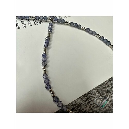 Чокер RYKAMI, фианит, длина 36 см, синий чокер rykami шпинель длина 36 см черный