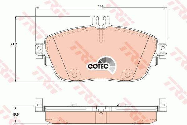 Колодки передние MERCEDES-BENZ A-Class III W176 GLAX156 B-Class II W246 TRW GDB1932