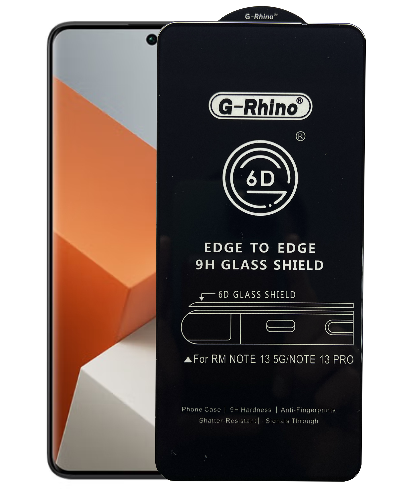 Защитное стекло G-Rhino для Xiaomi Redmi Note 13 4G / 6.67" / Premium Glass (закругленные края, полная проклейка)