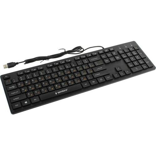 Клавиатура Gembird 2 встр. USB-хаба, шоколадный, 104 кл., USB - фото №9