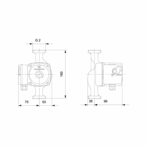 Насос циркуляционный GRUNDFOS UPS 32-60 EU насос циркуляционный grundfos ups 25 40 180 96281375