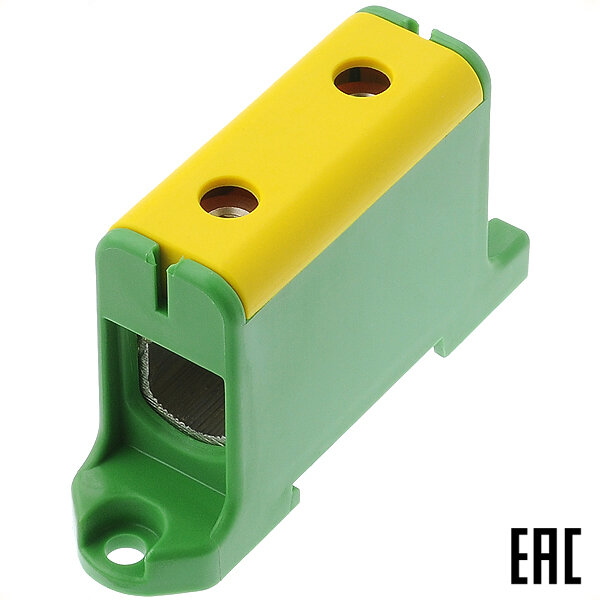 фото Клемма КЕ62.3(R) винтовая жёлто-зелёная 16-95мм2 800В ширина 24мм Ensto
