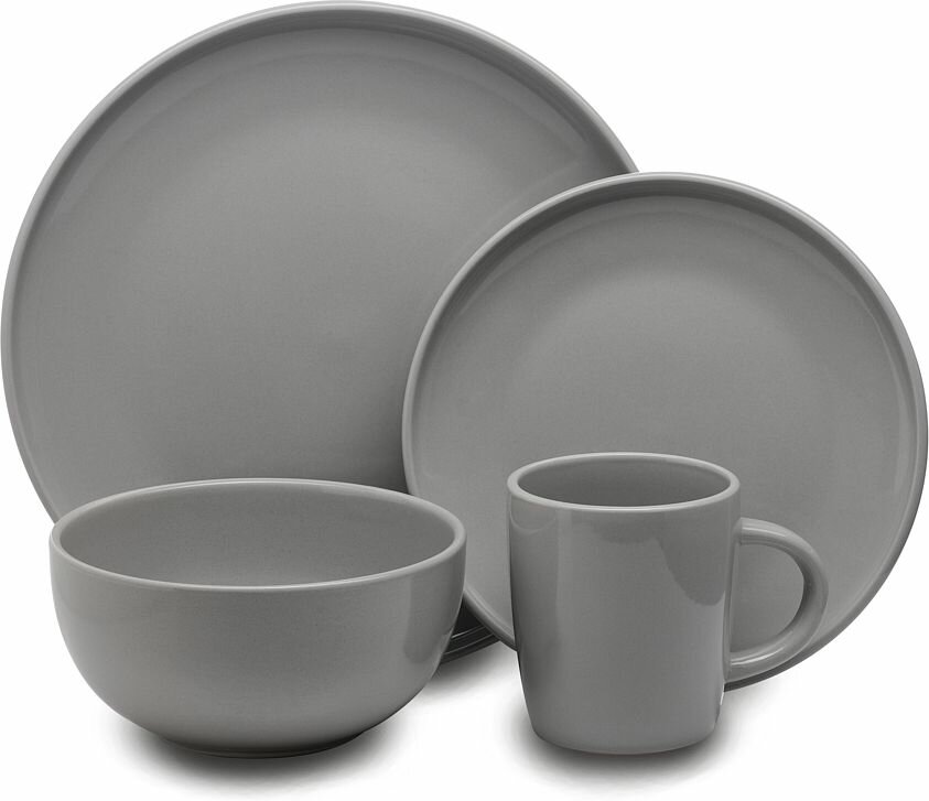 Набор посуды столовый цвет серый 16 предметов
