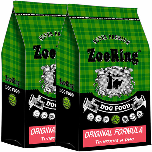 ZOORING ADULT DOG для собак средних и крупных пород с телятиной и рисом для суставов с хондрозащитными агентами (10 + 10 кг)