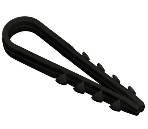 Дюбель-хомут ДХК-10 для круглого кабеля 5-10мм нейлон черный (100шт) TDM (Артикул: 4100012650)