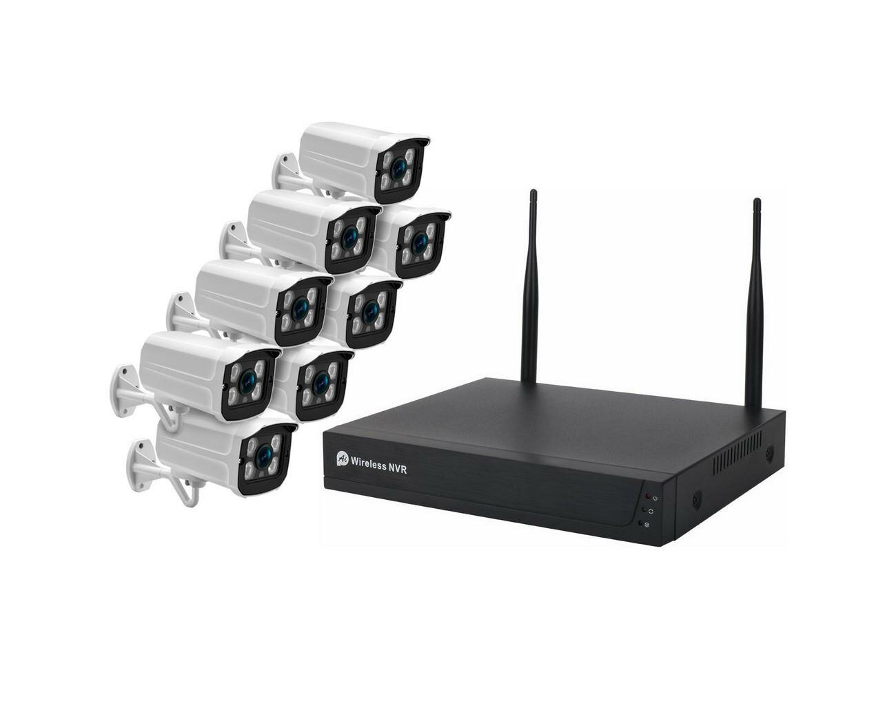 Беспроводной комплект облачного видеонаблюдения 8 уличных видеокамер 4MP OktaVision - 5.0 (Cloud-Street) 4MP (W3485RU)