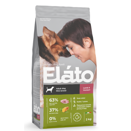 Elato Holistic сухой корм для собак мелких пород Ягненок и Оленина 2кг