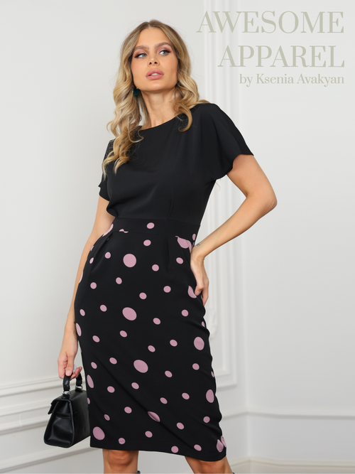 Платье A-A Awesome Apparel by Ksenia Avakyan, размер 50, розовый, черный