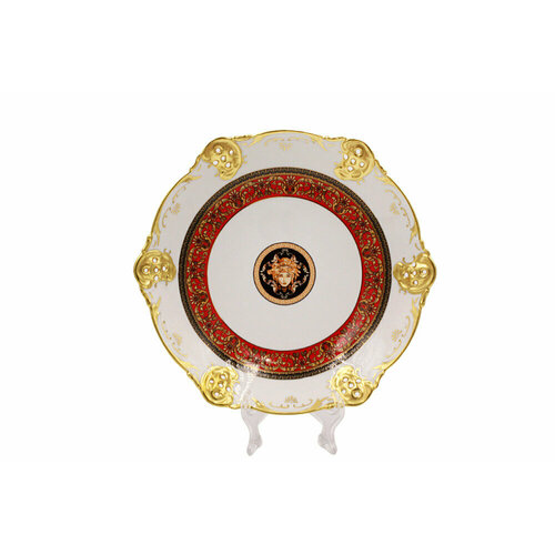 Миска круглая мелк ажур 23 см Медуза красная 5313₽