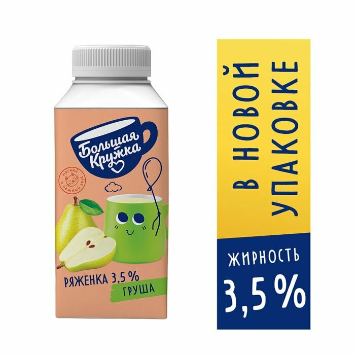 Ряженка Большая кружка Груша 3.5% 280г