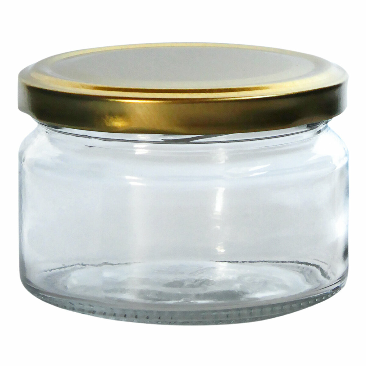 Посуда стеклянная  Экопром  БК 200 82 БТ 1 Банка стеклянная 240 мл 8 5 х 8 5 х 6 см с металлической закручивающейся крышкой