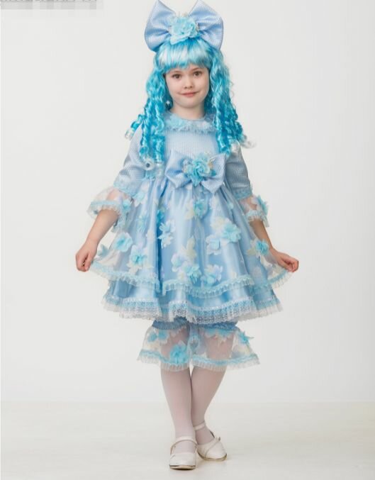 5136 Изделие швейное для девочек "Мальвина" (Платье, бриджи) Бал-маскарад р.140-72