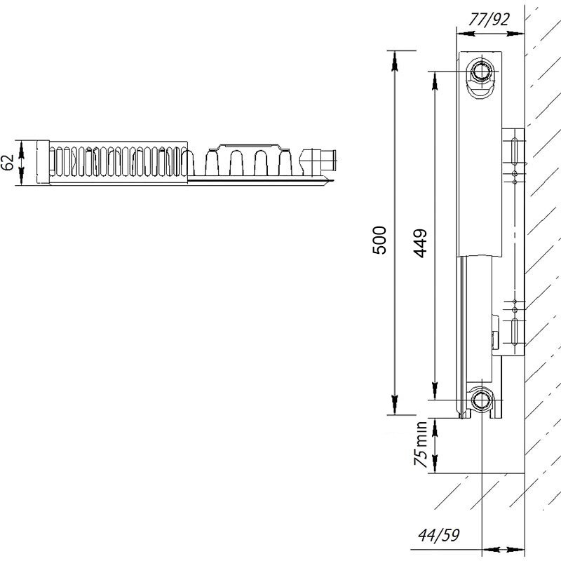 Радиатор AXIS 11 500x400 Classic 15004C - фото №4