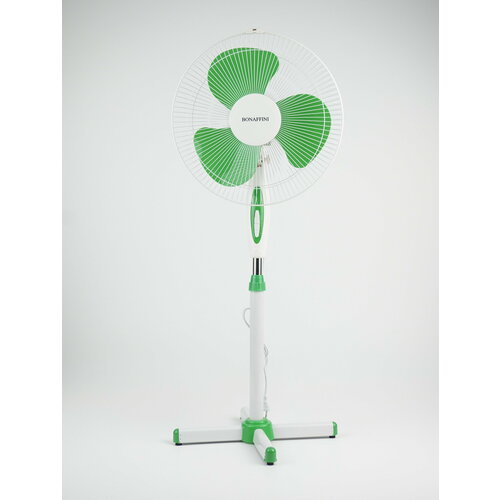 Напольный вентилятор Bonaffini ELF-0006 диаметр 40 см, 40 Вт, цвет белый/зеленый напольный вентилятор bonaffini elf 0005 диаметр 40 см 40 вт цвет белый синий
