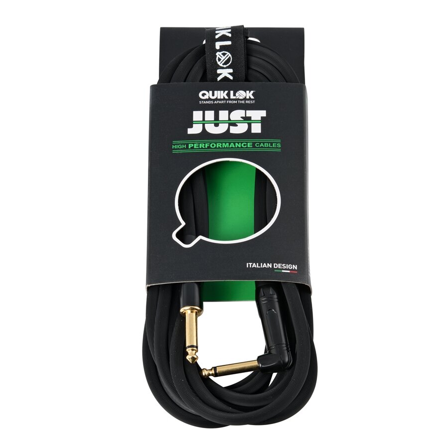 Quik Lok JUST JR 45 готовый инструментальный кабель серии Just 45 метра металлические разъемы Mono Jack (прямой-угловой)