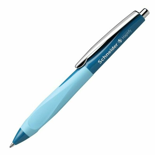 Ручка шариковая автоматическая SCHNEIDER Haptify корпус бирюзовый, синие чернила, 0,5мм, 1 шт. ручка шариковая неавтомат erichkrause r 301classic 1 0 син масл манж