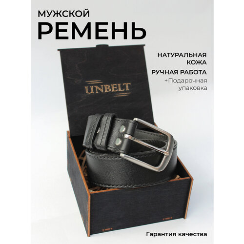 фото Ремень , размер 120, черный unbelt