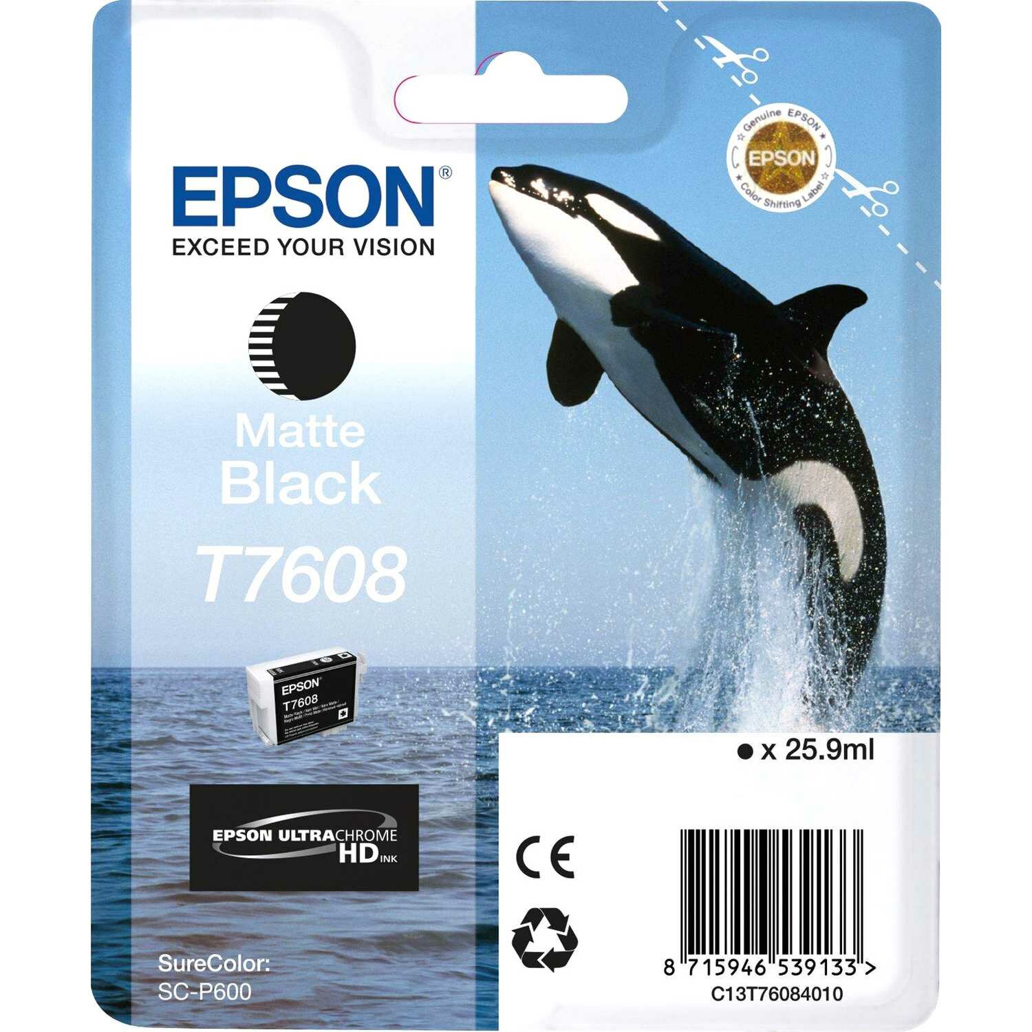 Картридж EPSON T7608 черный матовый [c13t76084010] - фото №6