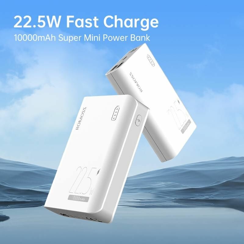 Внешний аккумулятор Romoss Sense 4SF 10000mAh 3A PD 2xUSB белый