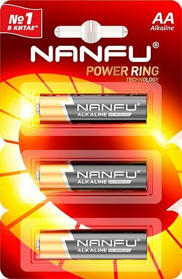 Батарейка Nanfu Alkaline AA 2+1 3 шт - фото №20