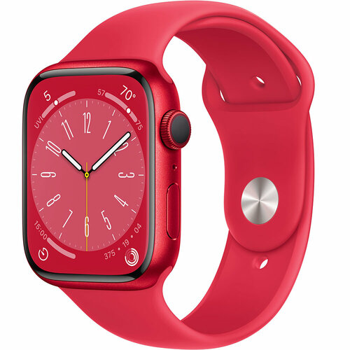Умные часы Apple Watch Series 8 45 мм GPS алюминий PRODUCTRED спортивный ремешок красного цвета 4099000₽