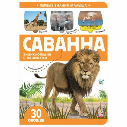 нп 011 саванна Книжка с окошками «Саванна»